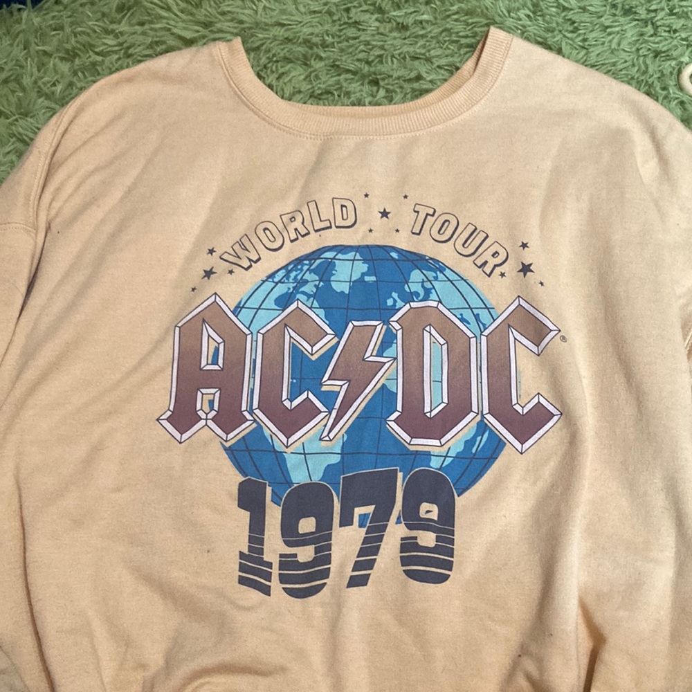 yellow ac/dc sweatshirt